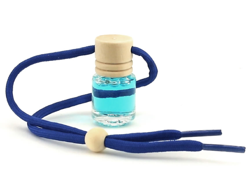 Ambientador de frasco promocional en azul