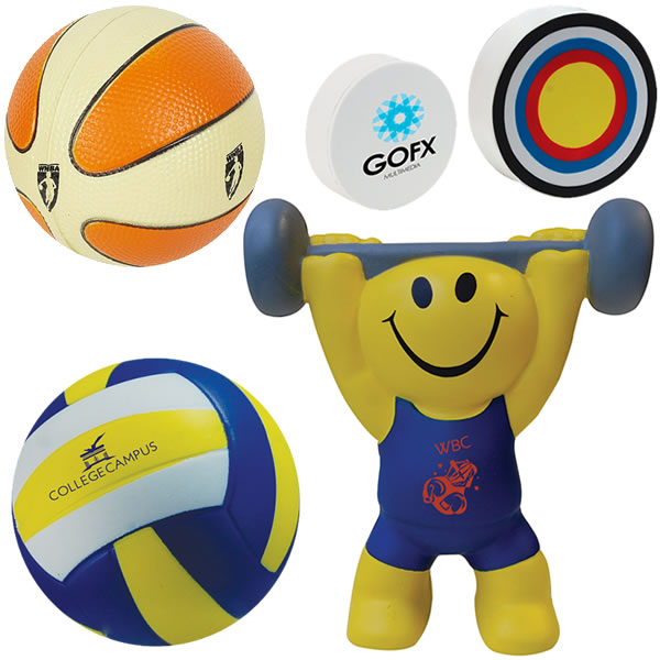 Figuras antiestrés personalizadas de figuras deportistas y relacionadas con el deporte para merchandising, promoción y publicidad