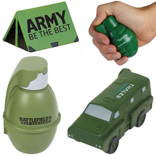 Figuras antiestrés personalizadas relacionadas con la temática militar y el ejército para promoción y publicidad