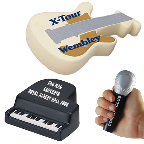 Figuras antiestrés personalizadas relacionadas con la música y los instrumentos musicales
