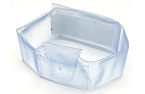Pulsera transparente con compartimenteo para gel hidroalcoholico higiene prevencion en la playa